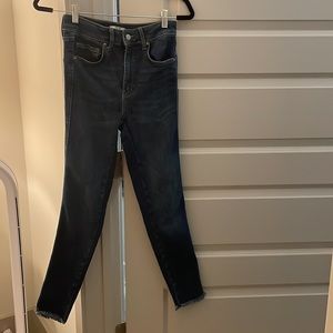 NWOT free people raw high rise denim skinny